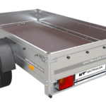 Remorque voiture simple essieu Unitrailer Garden Trailer 230 x 125 cm avec timon fixe 500/750 kg